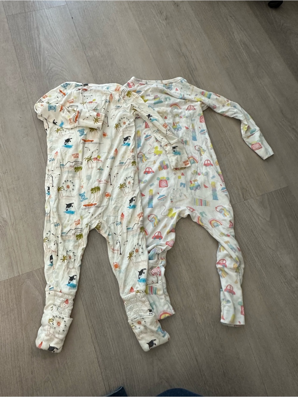Magnetic me White Kids One-Piece Pajama with Colorful Prints